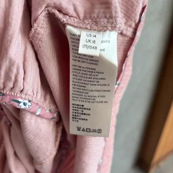 Maeve By Anthropologie pink flounced corduroy dress, Size 14 - Picture 8 of 13